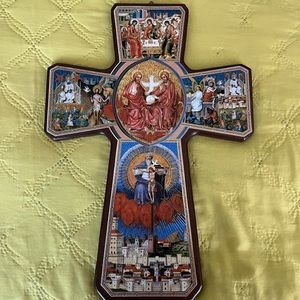 Holy Trinity Wooden Icon Cross